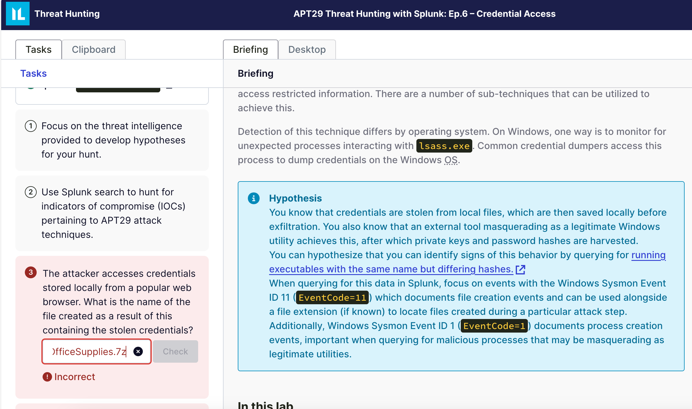 Help needed for Threat Hunting - Credential Access | Immersive ...