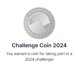 A digital community challenge coin